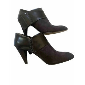 Nanette Lepore Suede Heels Ankle Bootie Pointed Closed Toe Shoe Business Casual